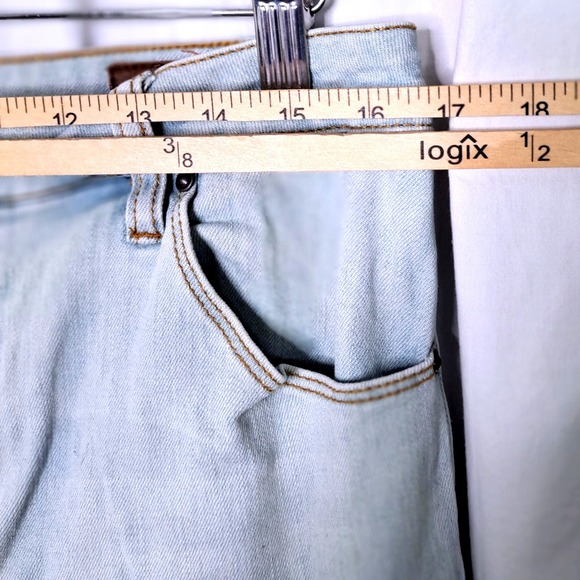 ASOSJeans Womens 33 Light Wash High‎ Waisted Straight Leg Jeans Denim Casual - Picture 7 of 9